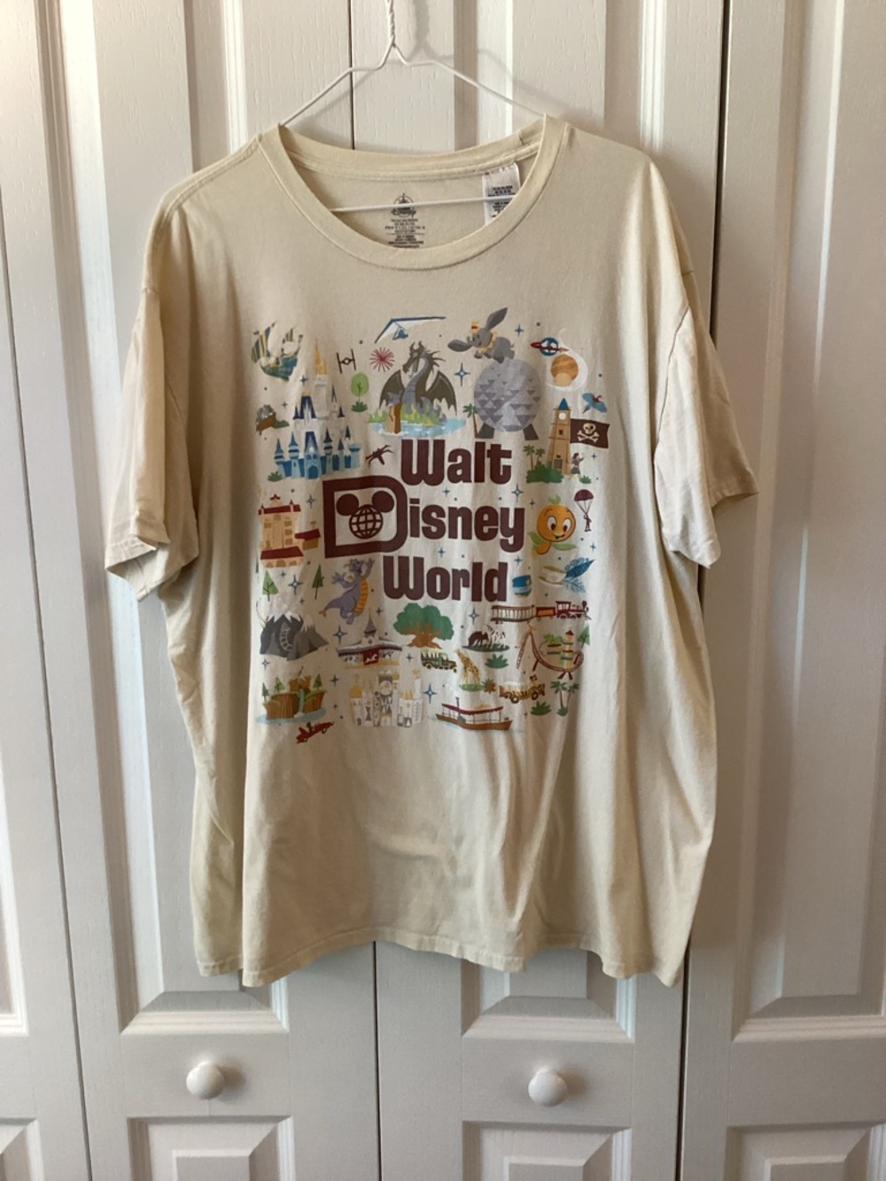Walt Disney World 4 Park Logo Castle, Figment, Orange Bird Shirt Size XXL - NWOT